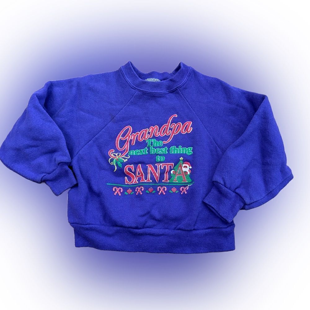 Vintage Toddler Grandpa The Next Best Thing To Santa Funny Sweatshirt